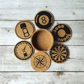 Natural Cork Coaster Set (6 Pack)