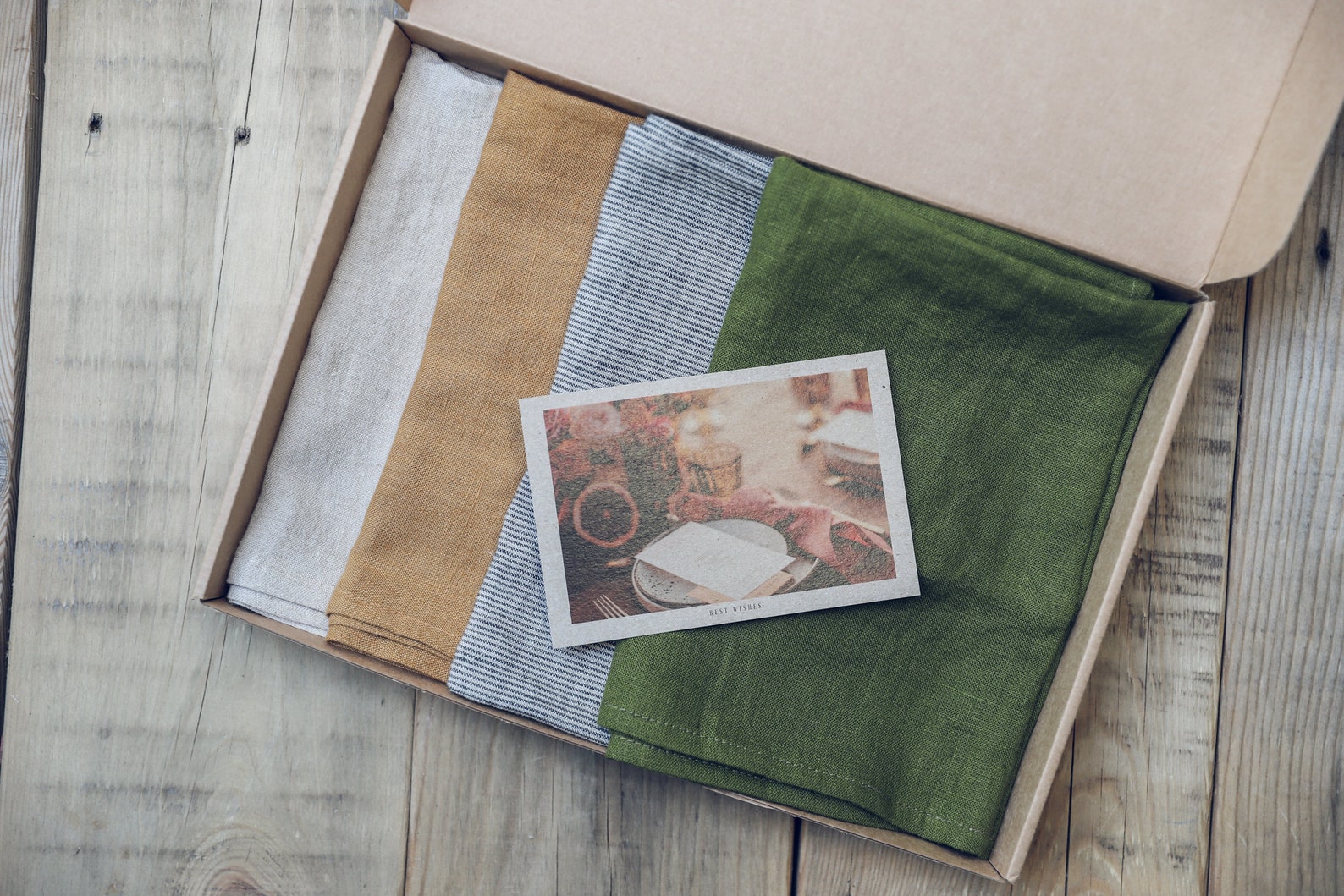 Organic Linen Tea Towels (Set of 4)